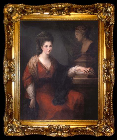 framed  Angelika Kauffmann Bildnis Lady Frances Anne Hoare, ta009-2